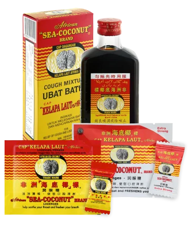 African Sea Coconut Brand Cough Mixture & Lozenges