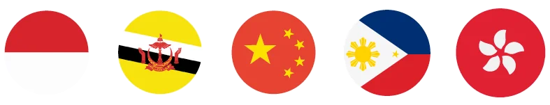 Indonesia, Brunei, China, Philippines  and Hong Kong